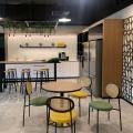 ACCO Brands Office | Product Seen: [Toyo Barstool – Wood + Epoxy, Sulta Bar Table – W1800, Drift Side Chair - Rattan Back & Lami x  Gala Table Base]